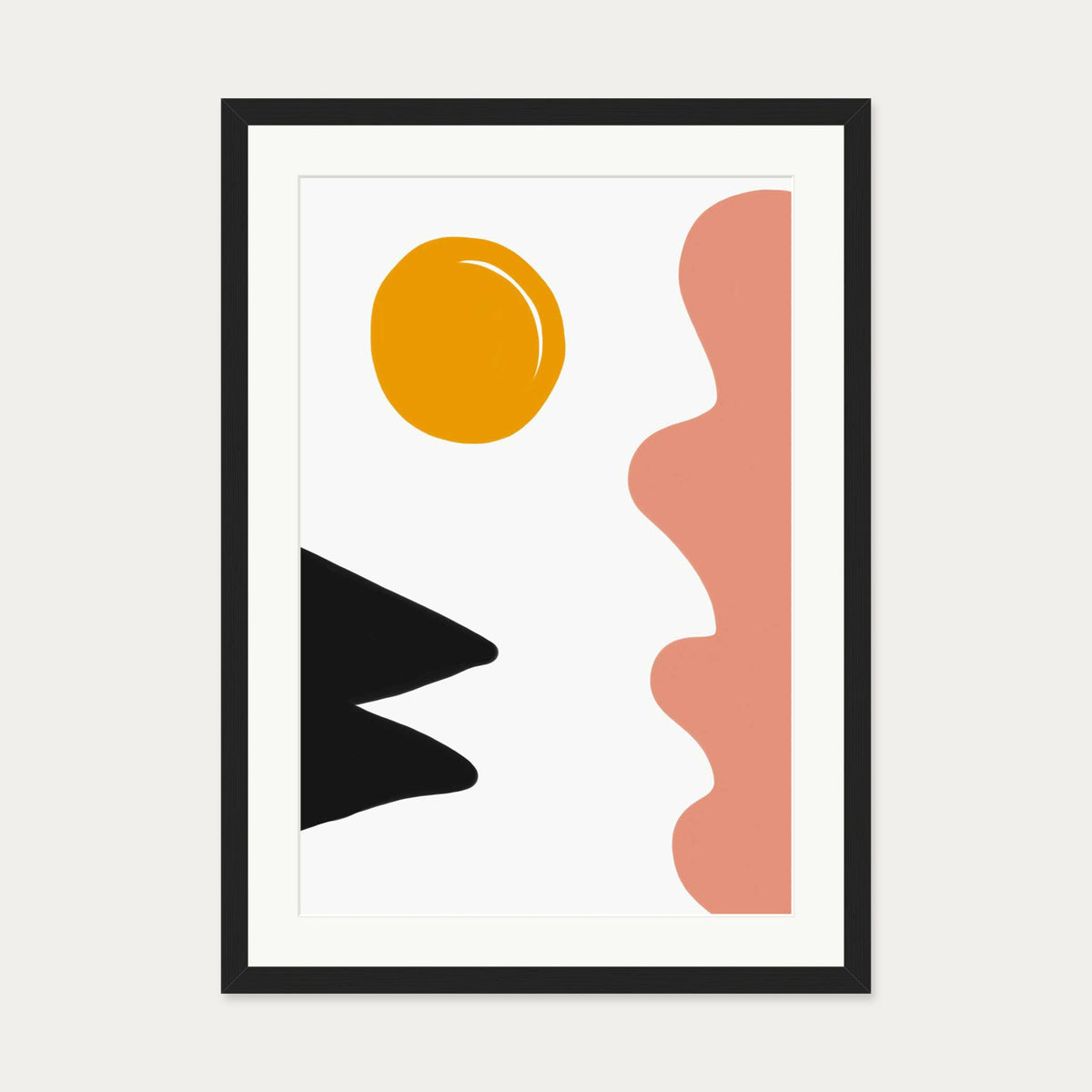 Bohemian Colours Art Print — 50 x 70 cm — Black Frame