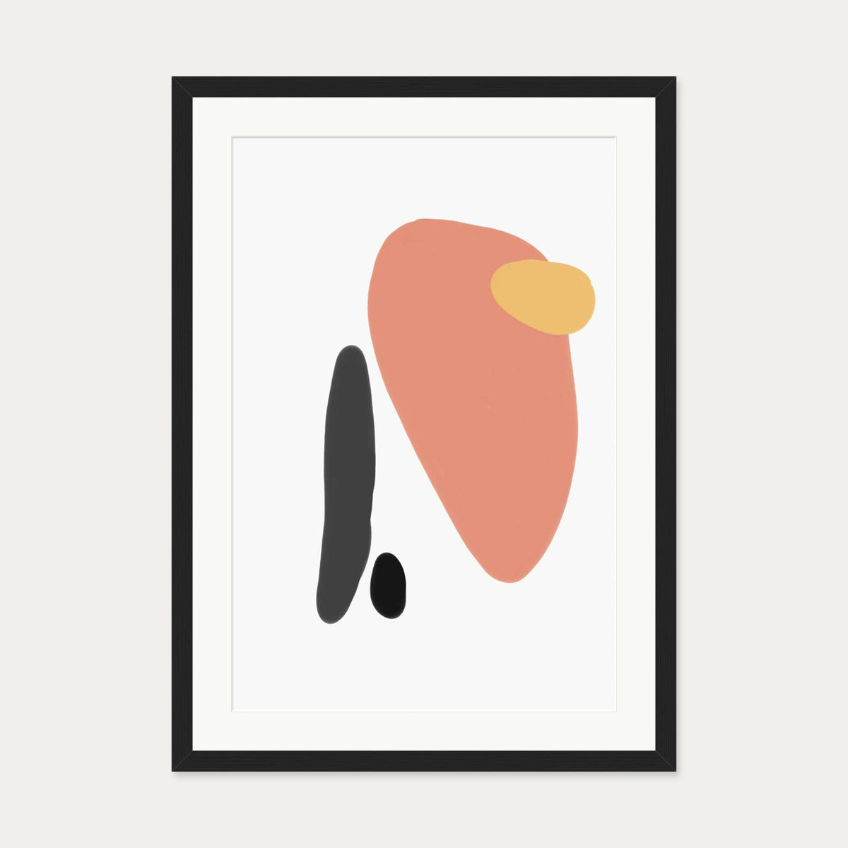 Modern Tribal Art Print — 50 x 70 cm — Black Frame