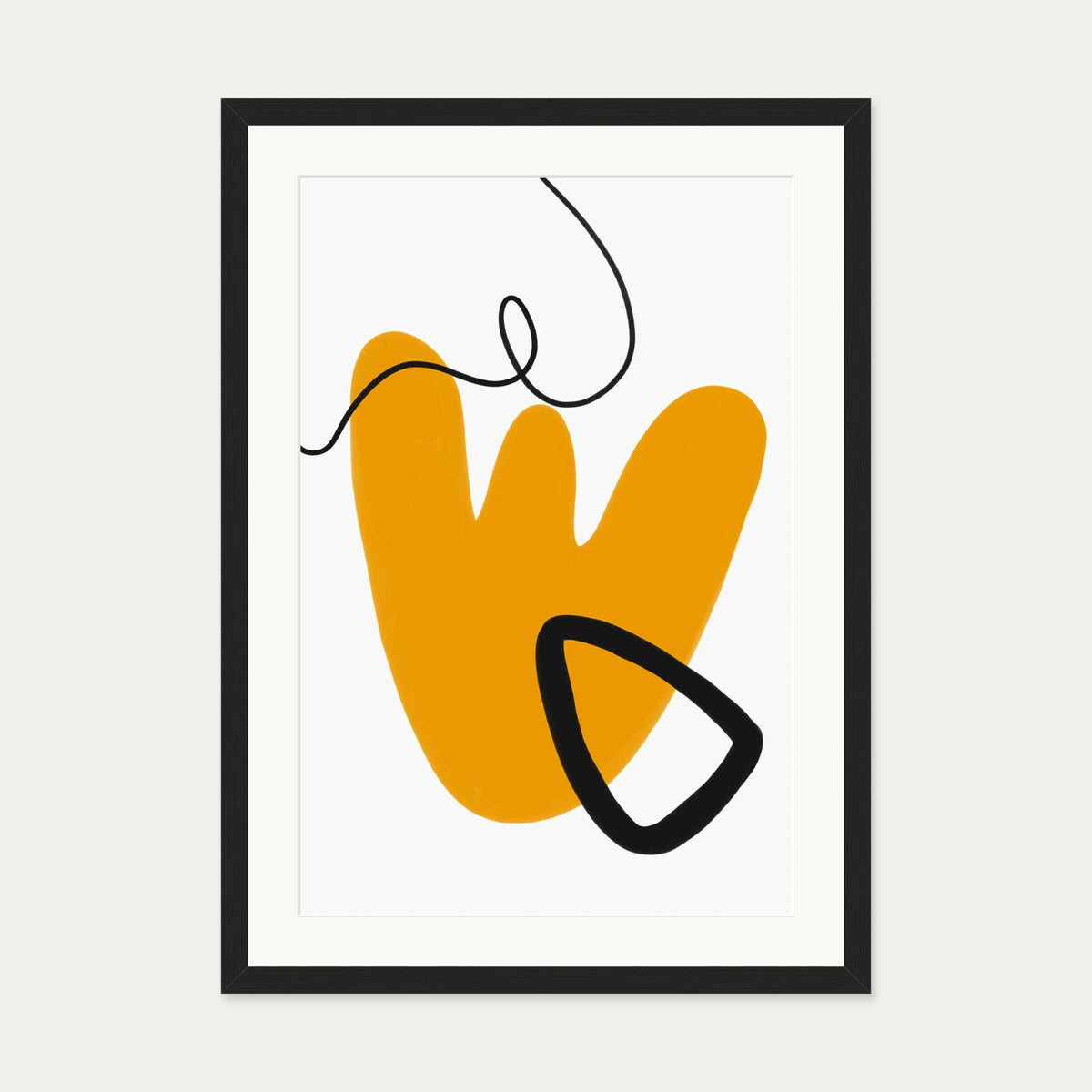 Tribal Fusion Art Print — 50 x 70 cm — Black Frame