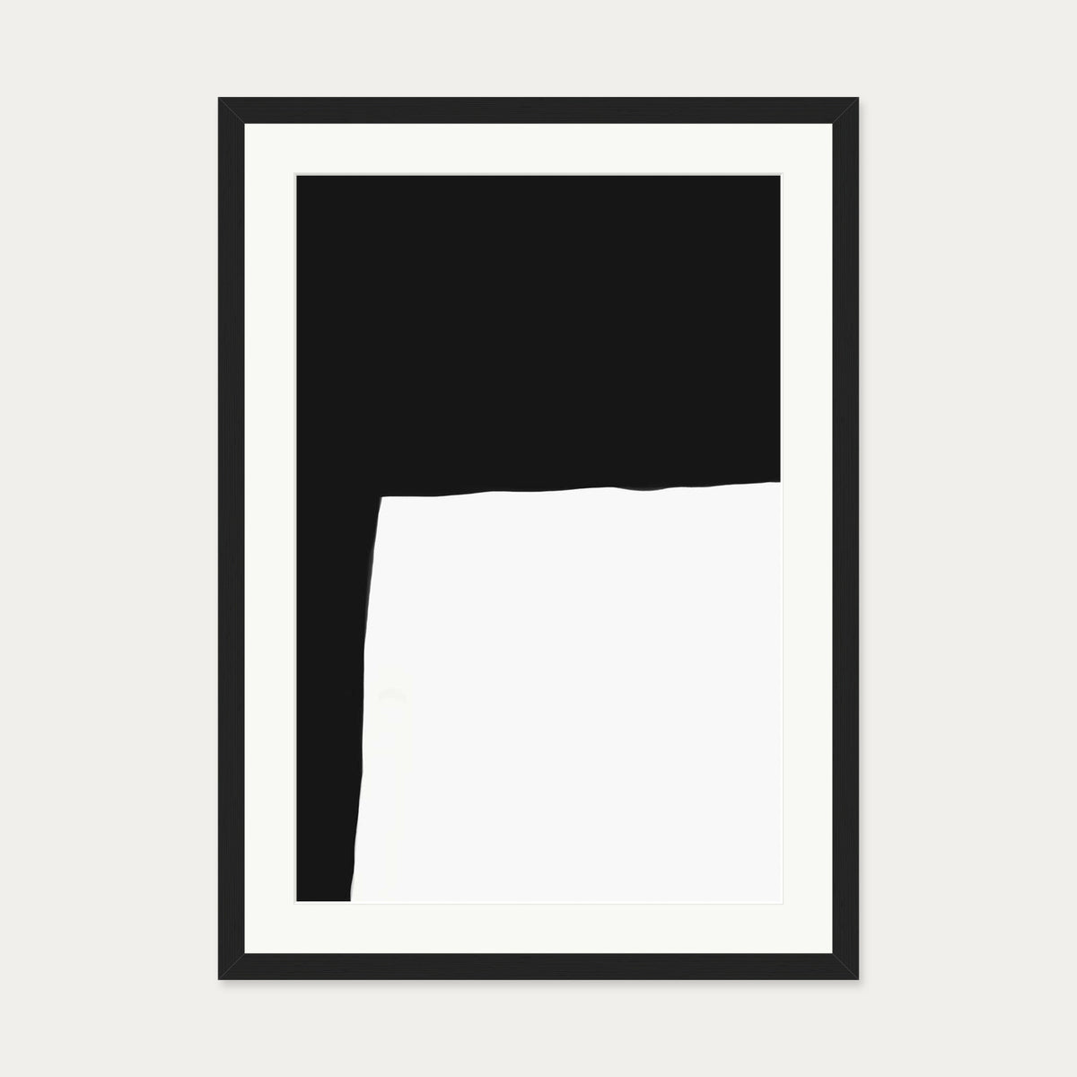 Monochrome Shape Art Print — 50 x 70 cm — Black Frame