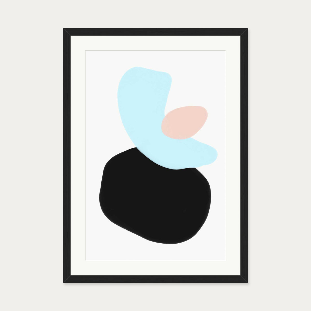 Colour Composition Art Print — 50 x 70 cm — Black Frame