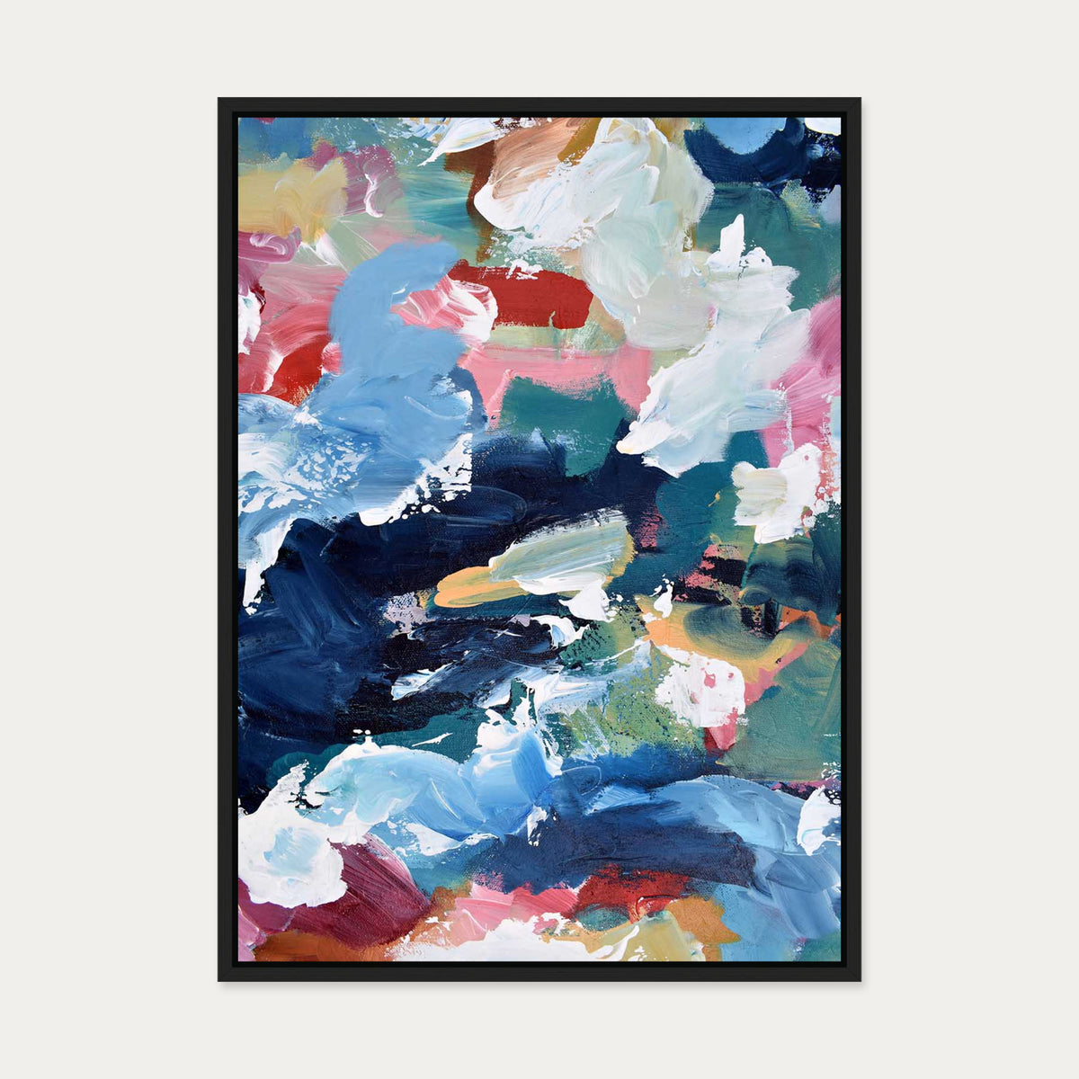 Abstract 319 Canvas Art — 50 x 70 cm — Black Frame