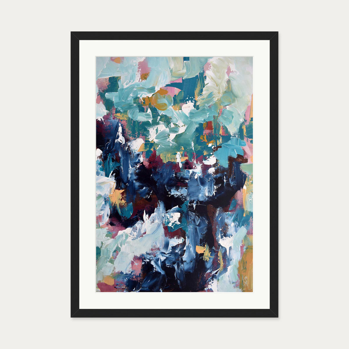 Abstract 474 Art Print — 50 x 70 cm — Black Frame