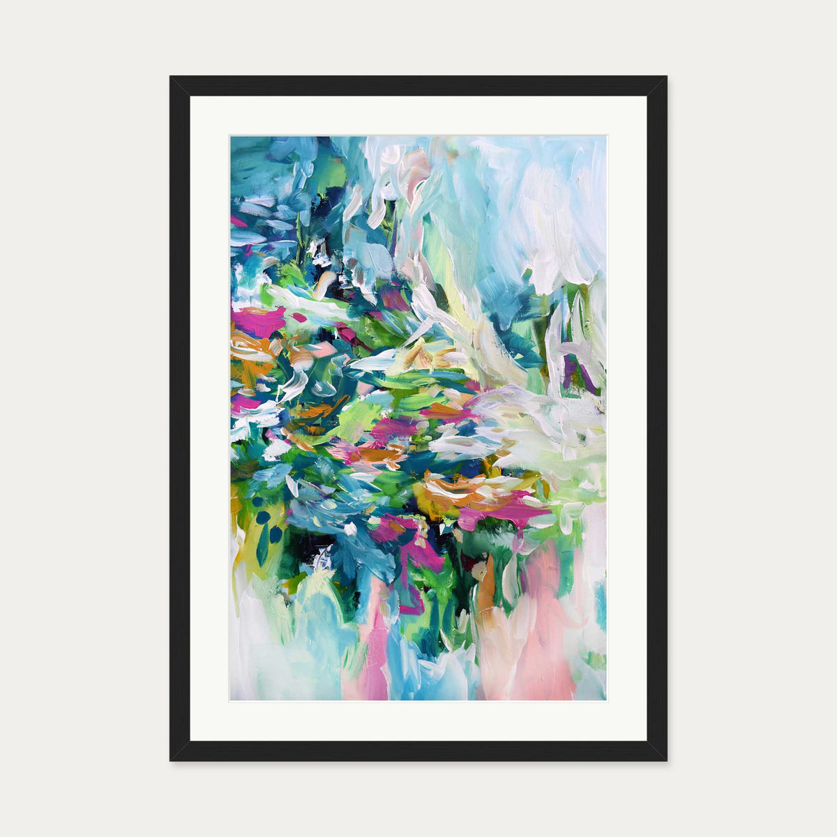 Abstract 150 Art Print — 50 x 70 cm — Black Frame