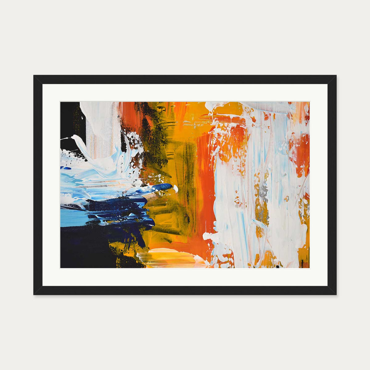 Abstraction 62 Art Print — 50 x 70 cm — Black Frame