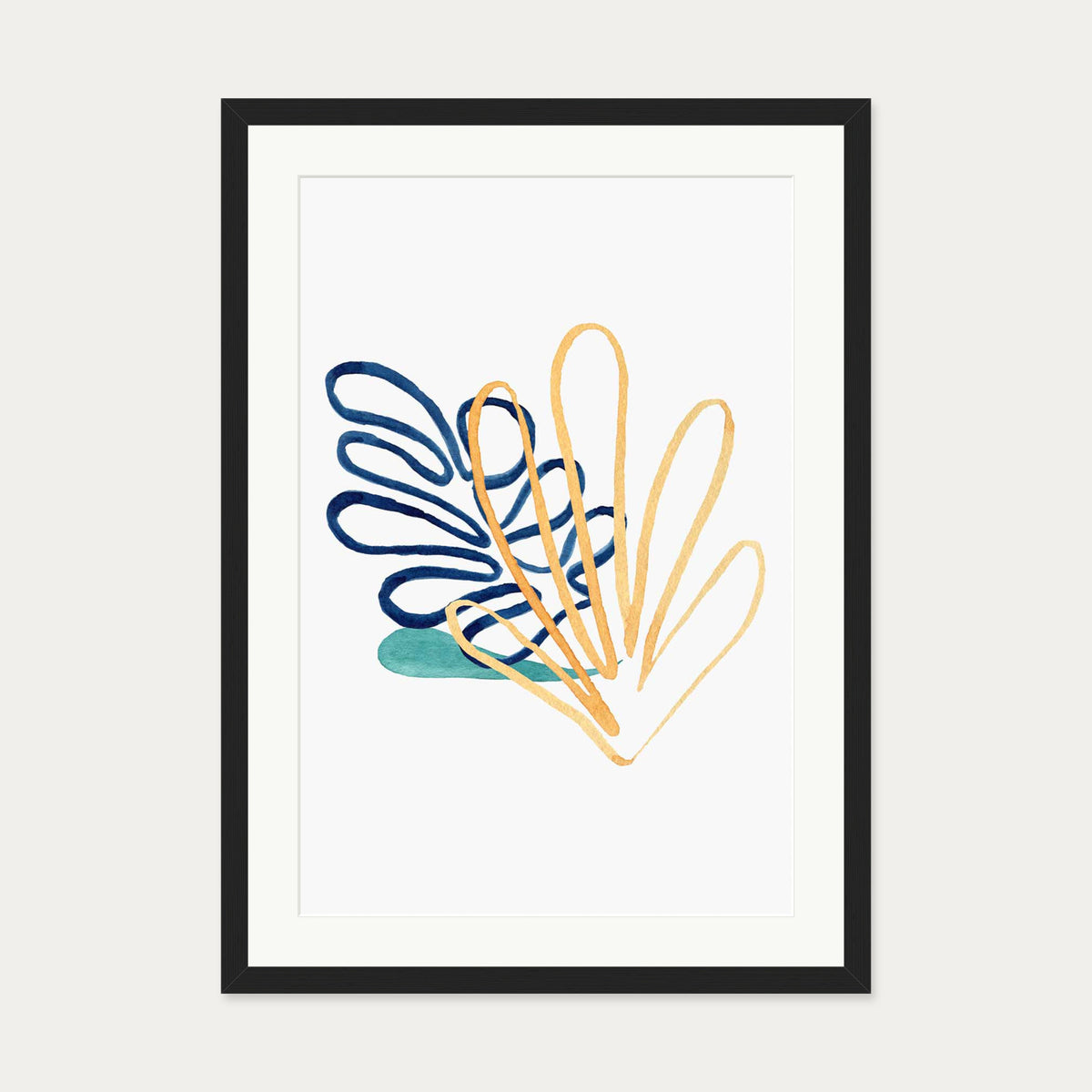 Matisse Botanical 2 Art Print — 50 x 70 cm — Black Frame