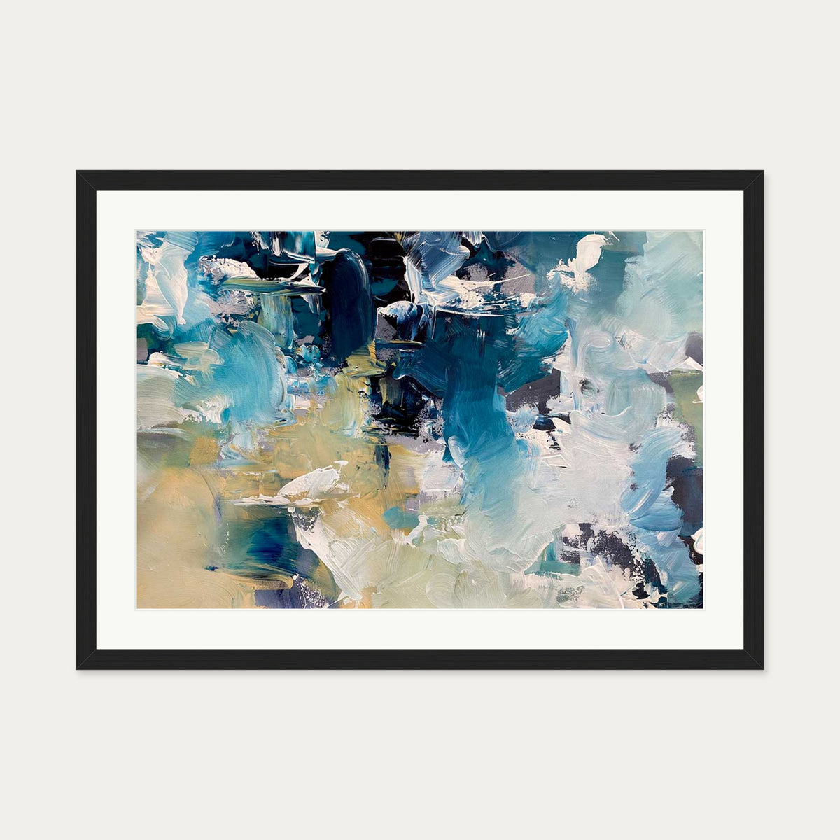 Abstract 482 Art Print — 50 x 70 cm — Black Frame