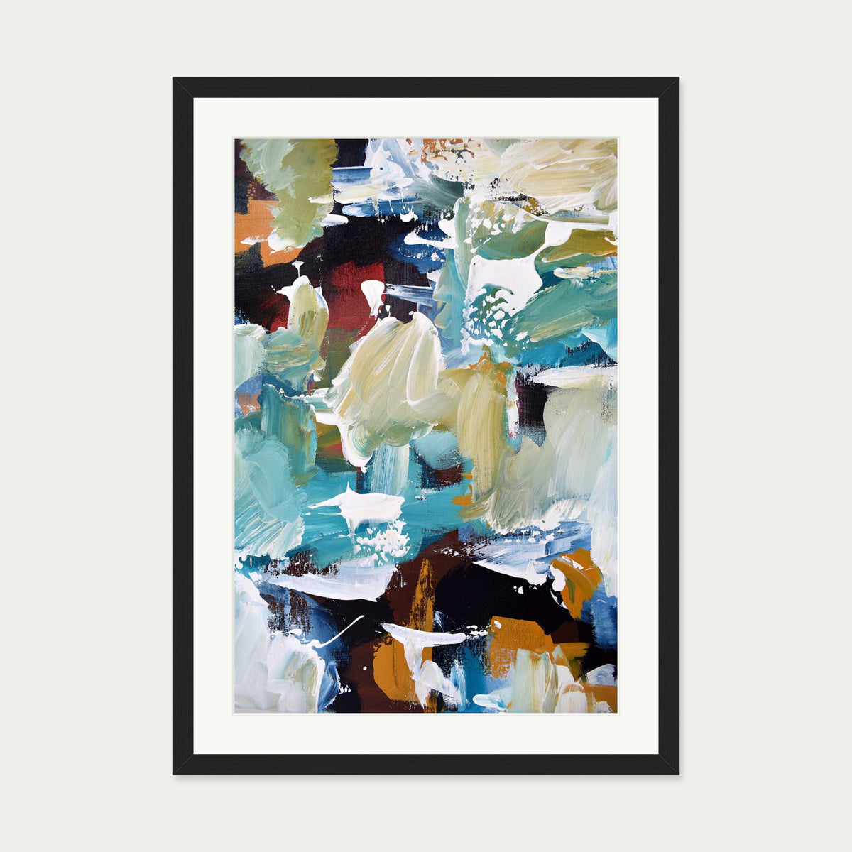 Abstract 305 Art Print — 50 x 70 cm — Black Frame