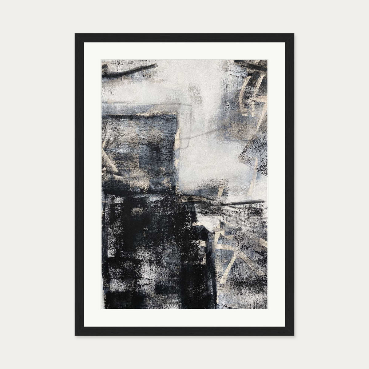 Abstraction 104 Art Print — 50 x 70 cm — Black Frame