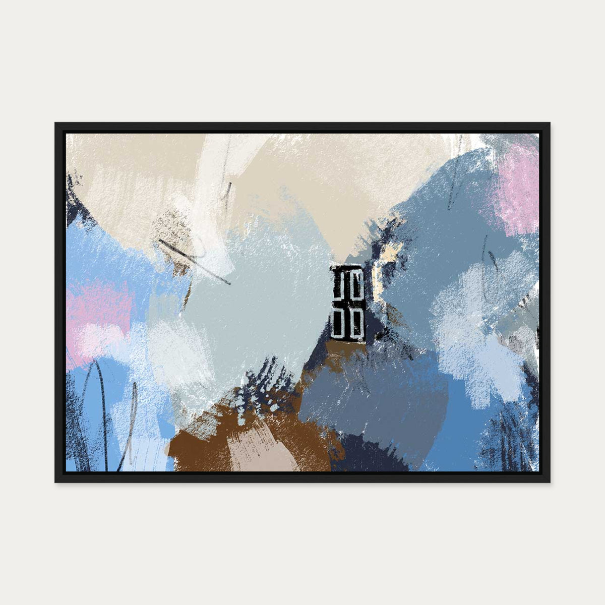 Blushed Tones Canvas Art — 50 x 70 cm — Black Frame