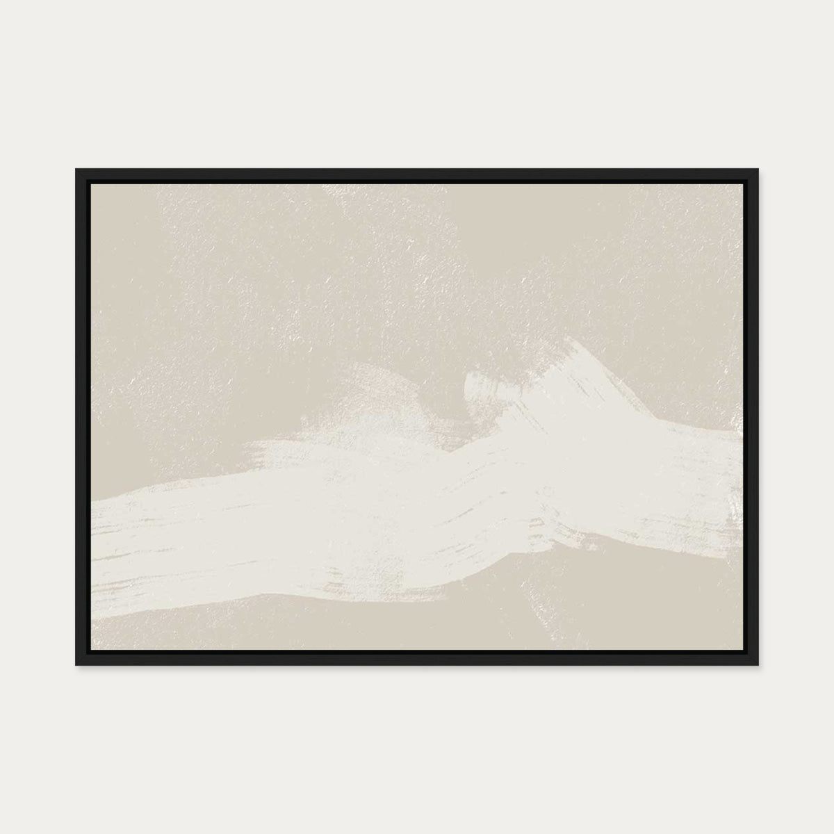Neutral Abstract Sands Canvas Art — 50 x 70 cm — Black Frame