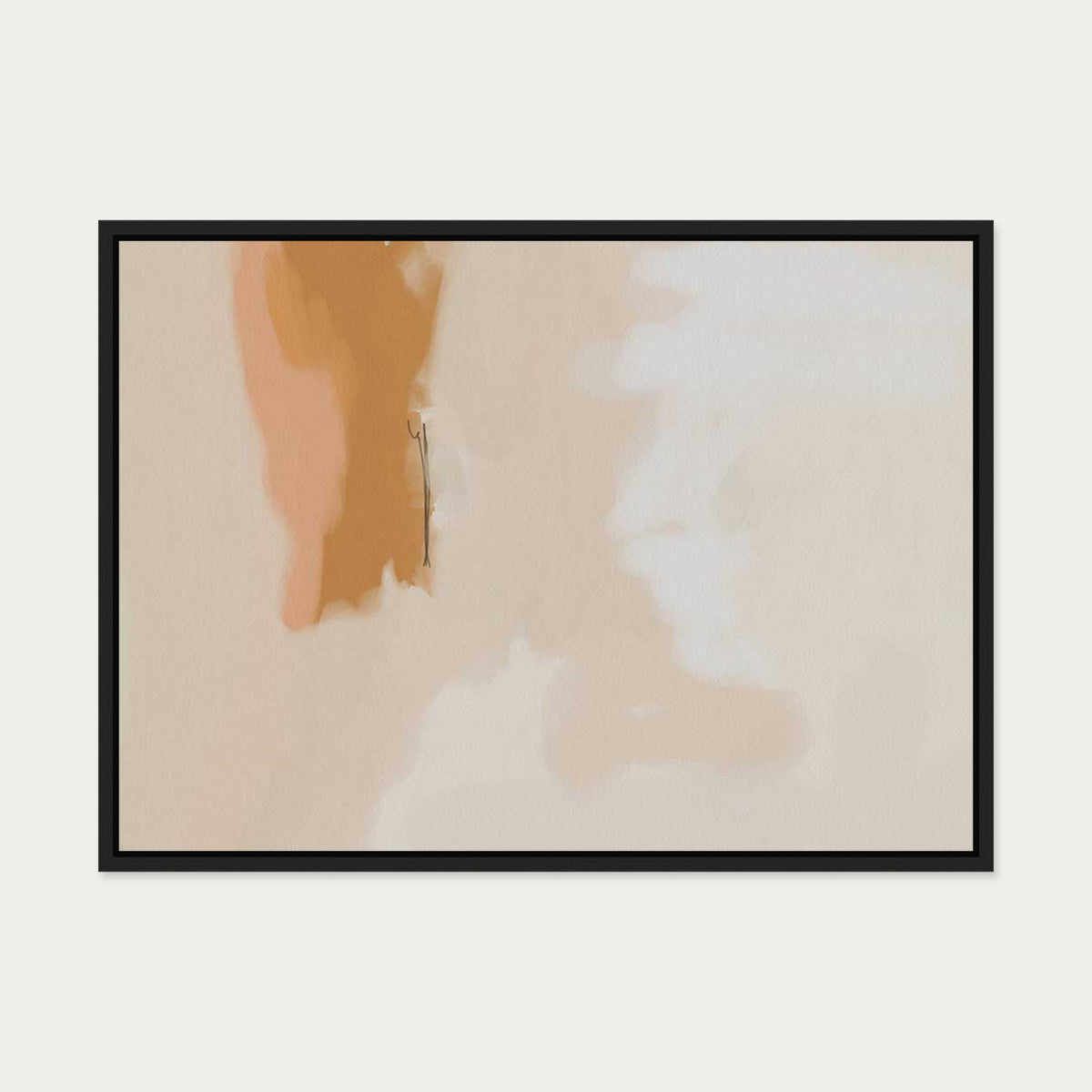 Neutral Blush Canvas Art — 50 x 70 cm — Black Frame