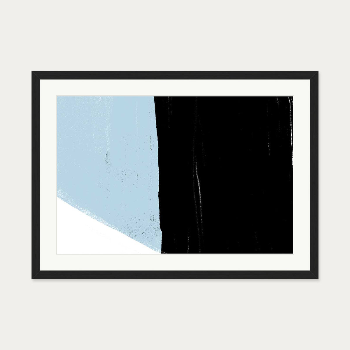 Bold Abstract Colour Block Art Print — 50 x 70 cm — Black Frame