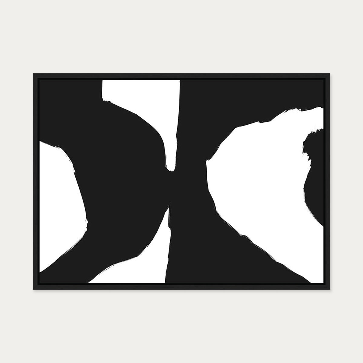 Black Optical Illusion Canvas Art — 50 x 70 cm — Black Frame