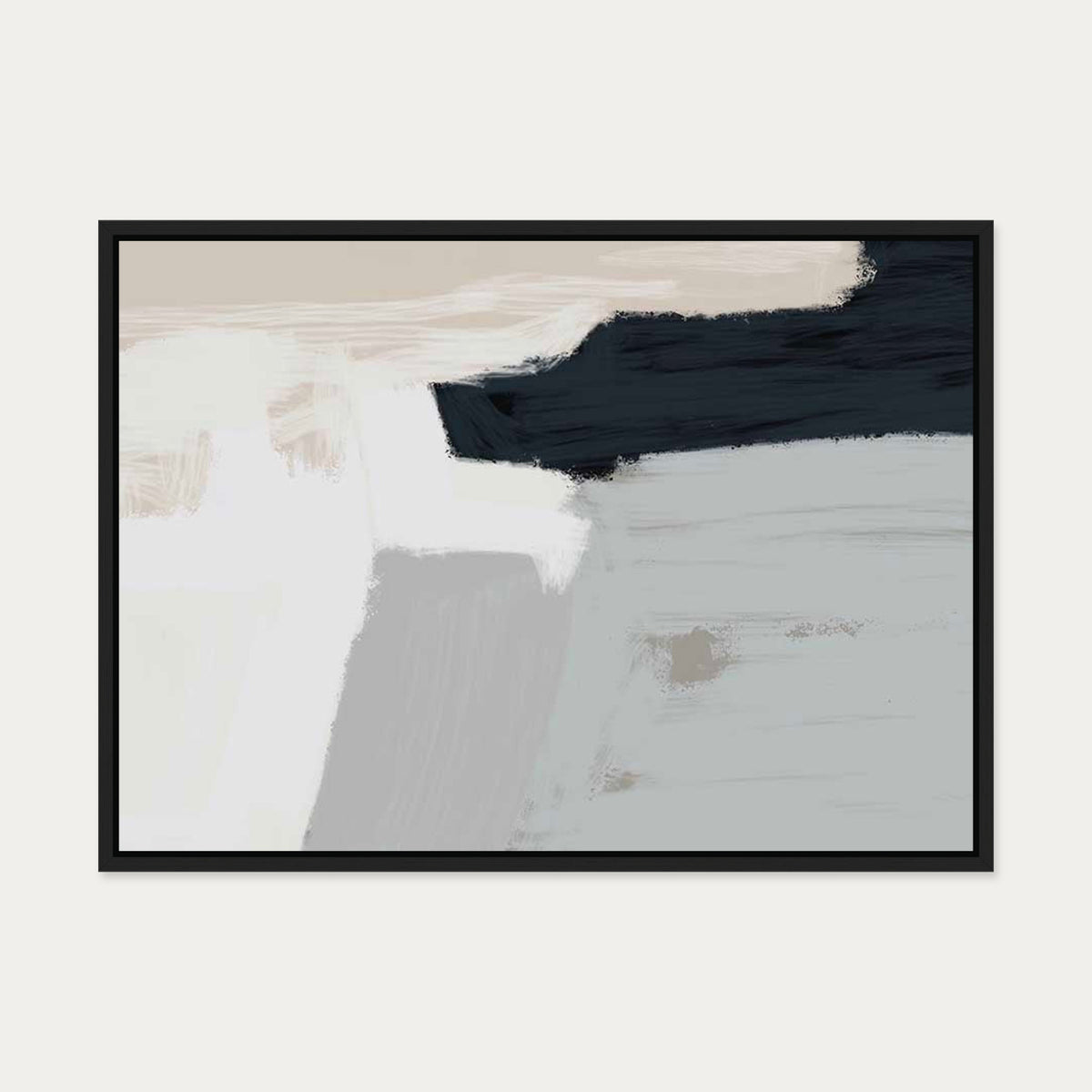 Untitled I Canvas Art — 50 x 70 cm — Black Frame