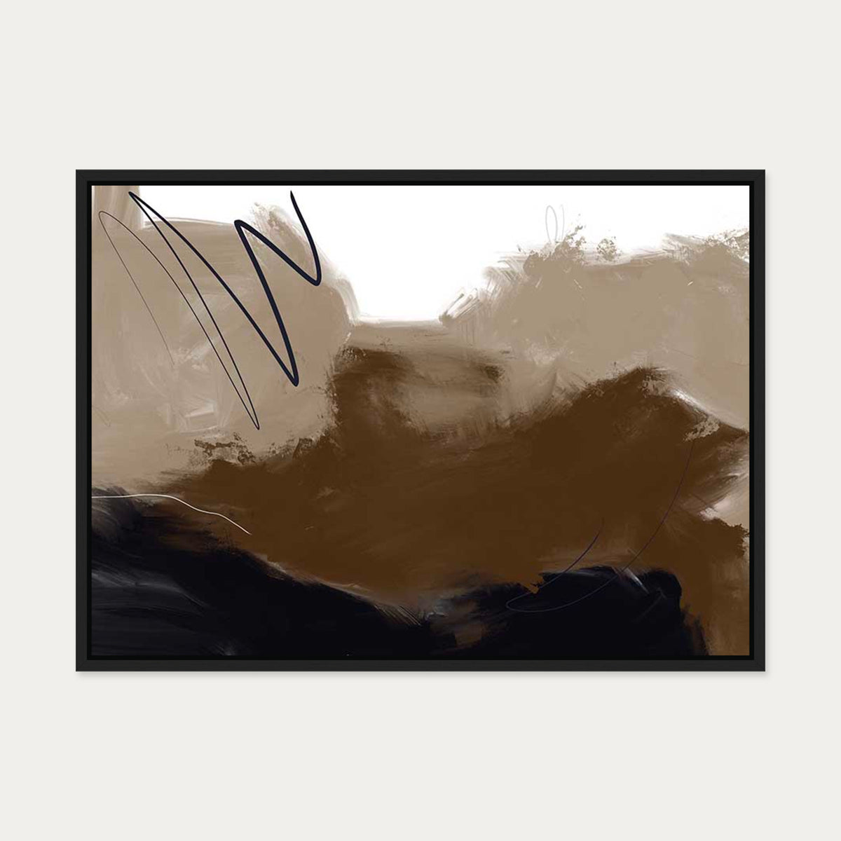 Dark Matter Canvas Art — 50 x 70 cm — Black Frame