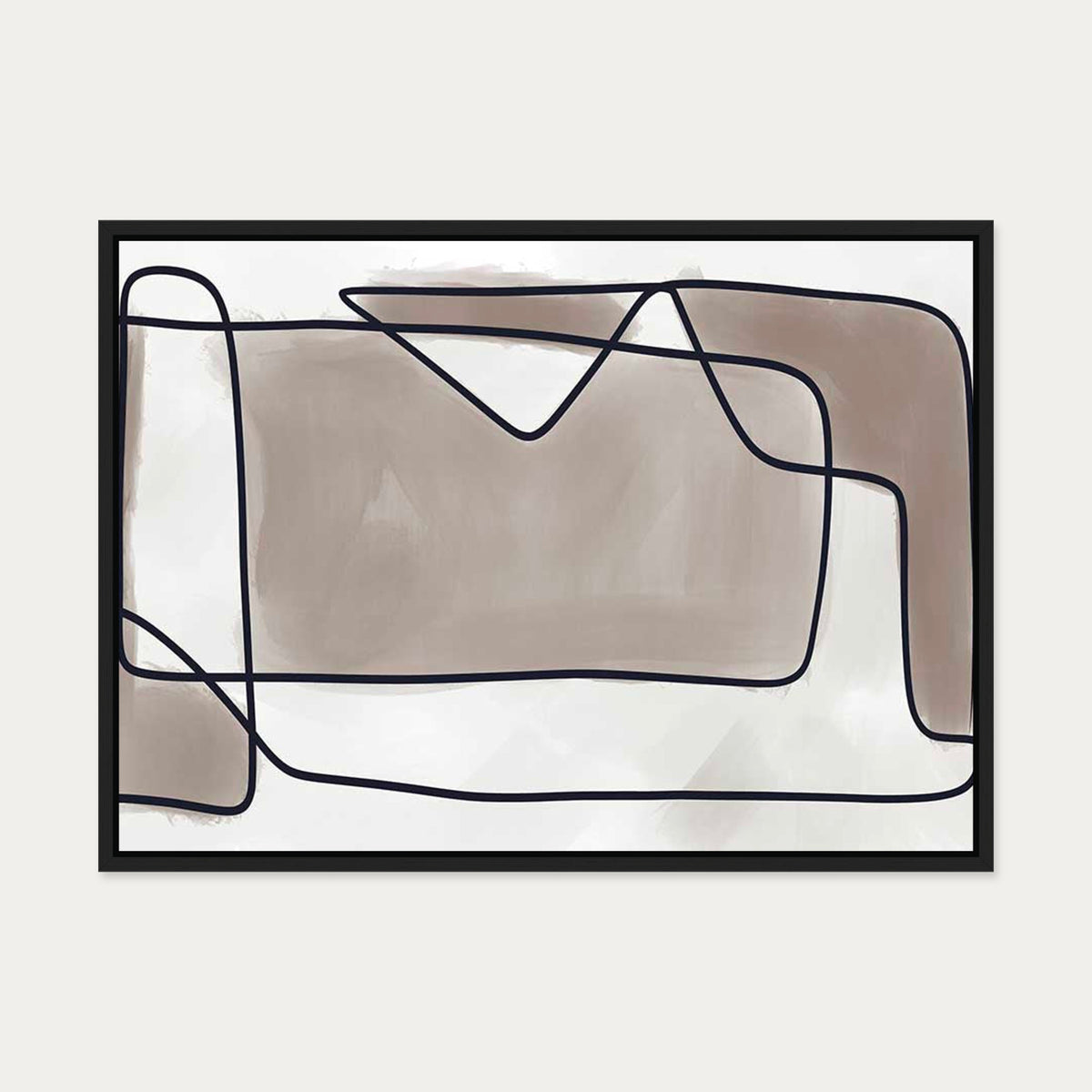 Subjective Neutral Canvas Art — 50 x 70 cm — Black Frame