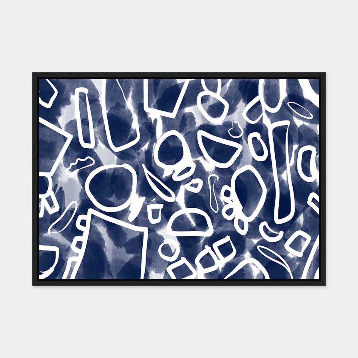 Blueprint II Canvas Art — 50 x 70 cm — Black Frame
