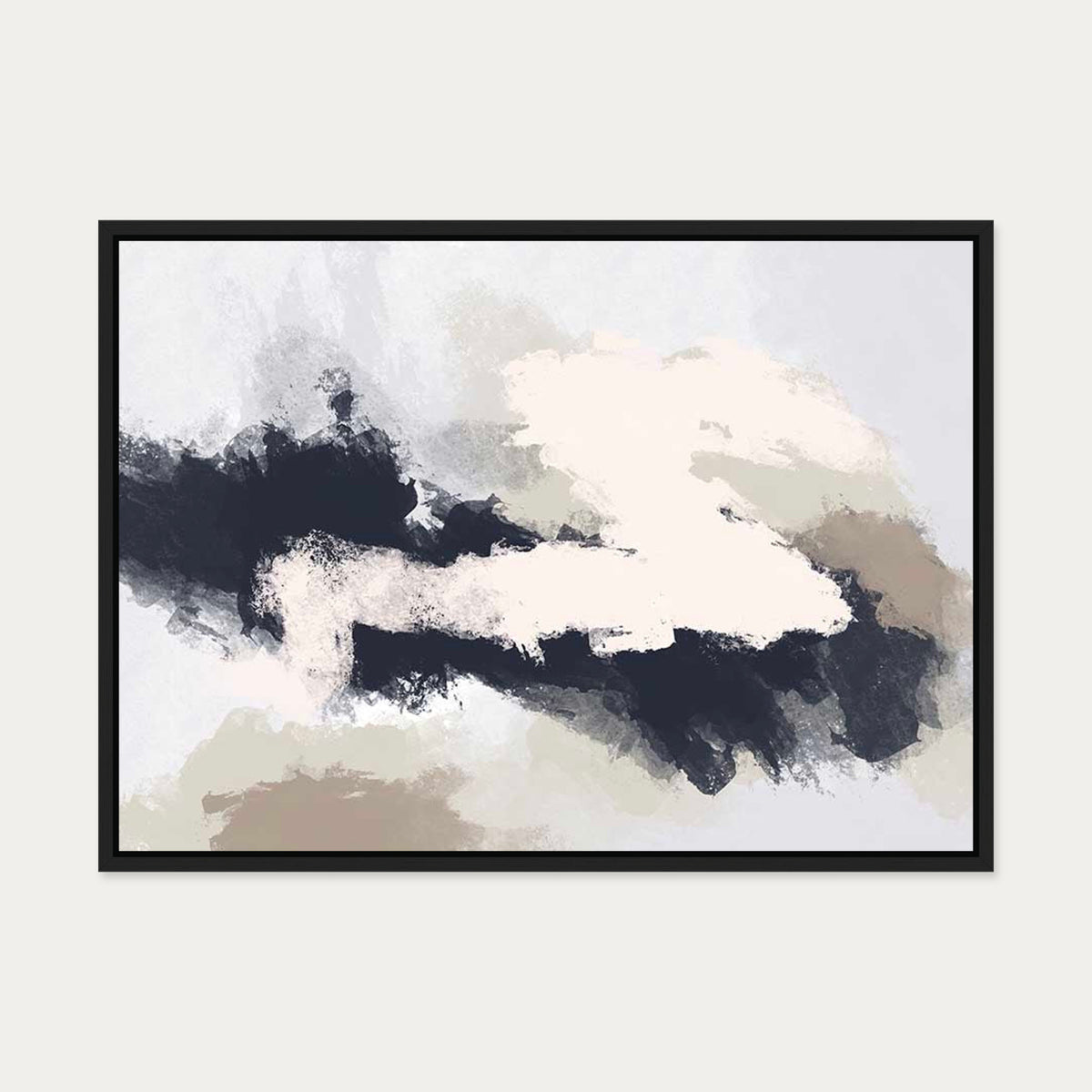 Desert Rain Canvas Art — 50 x 70 cm — Black Frame
