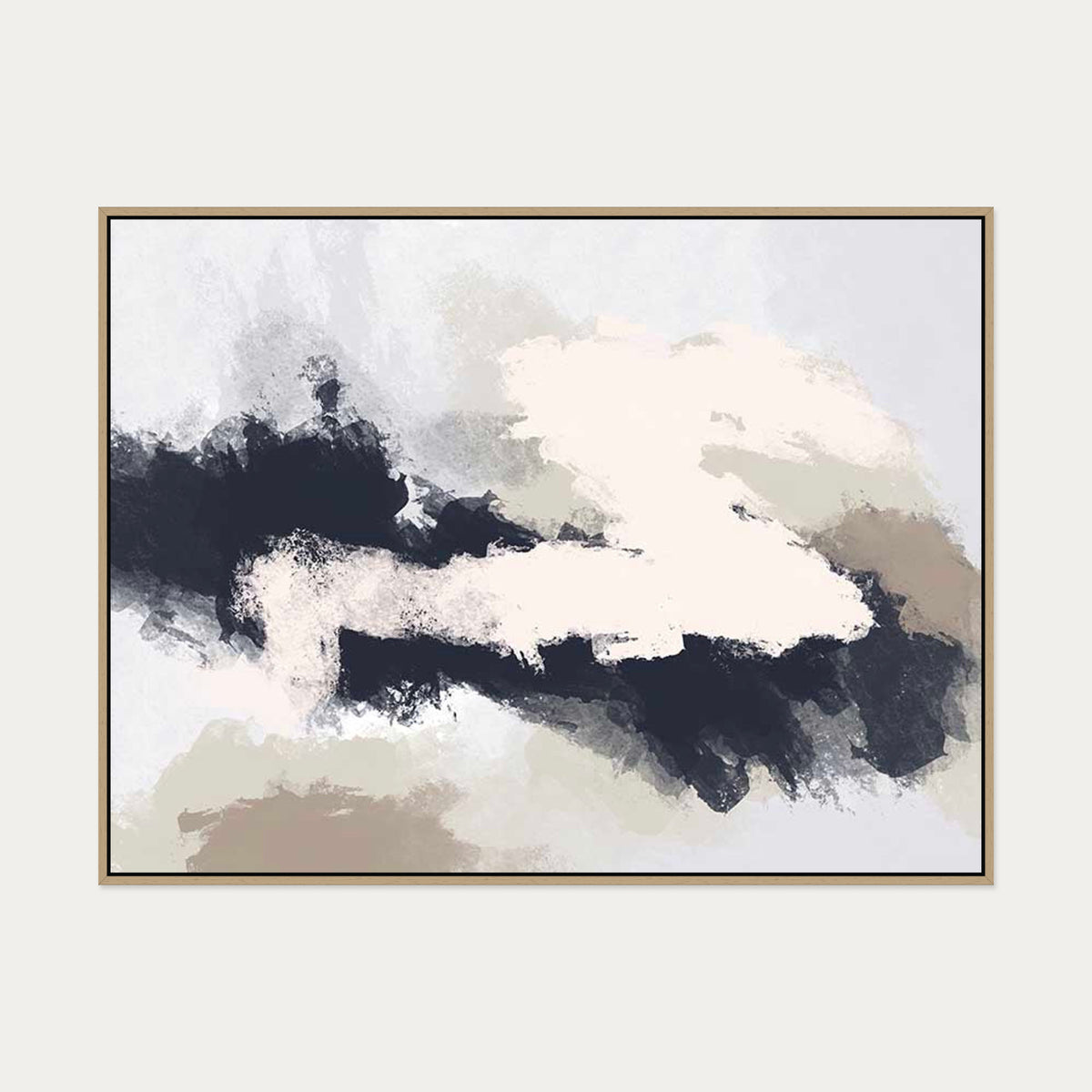 Desert Rain Canvas Art — 90 x 120 cm — Oak Frame