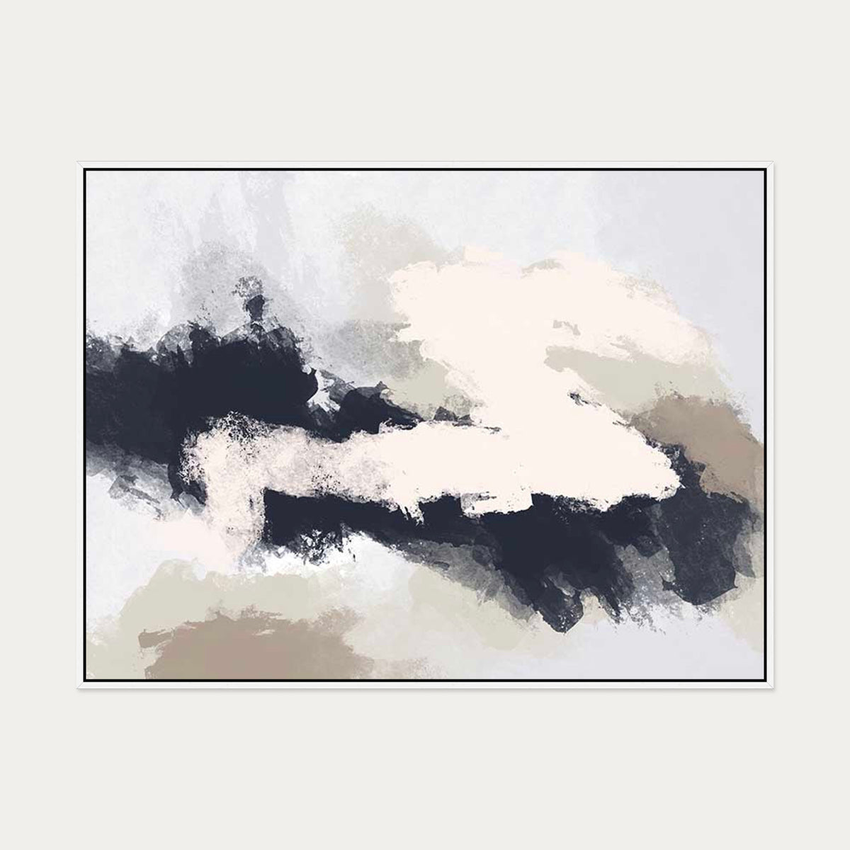 Desert Rain Canvas Art — 90 x 120 cm — White Frame