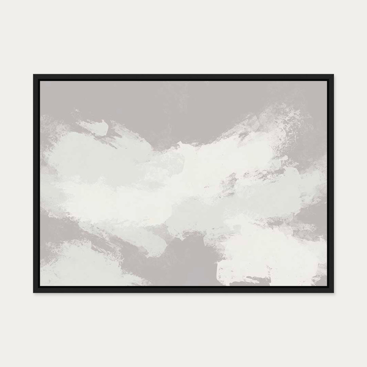 Neutral Notes No5 Canvas Art — 50 x 70 cm — Black Frame