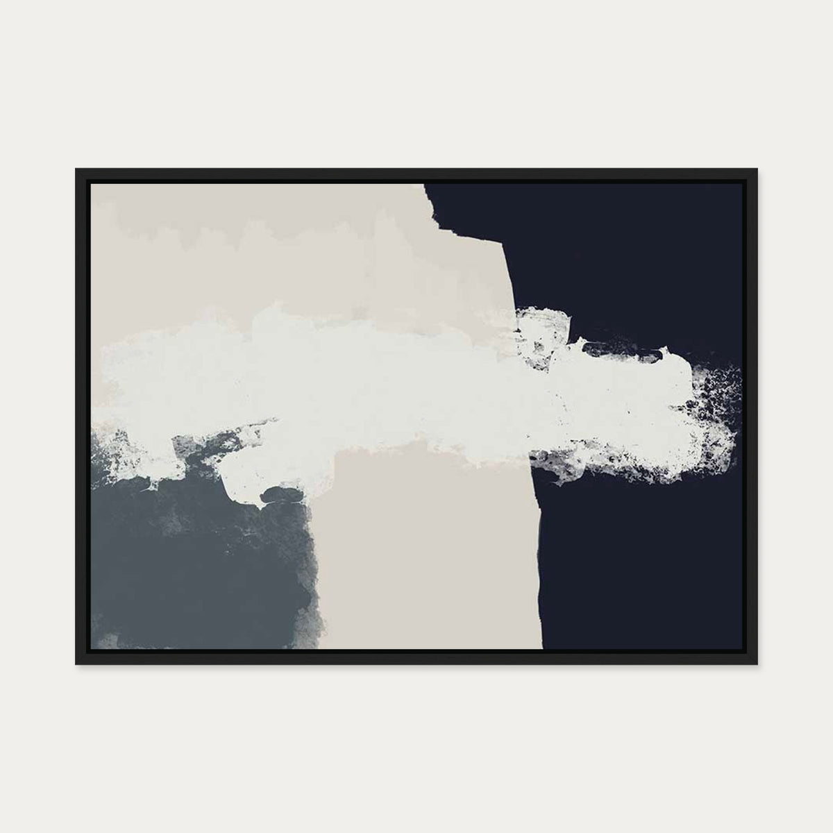 Viva Abstract Canvas Art — 50 x 70 cm — Black Frame