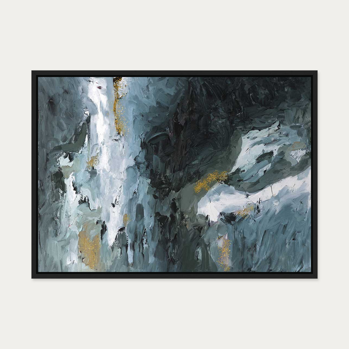 Muddy Waters Canvas Art — 50 x 70 cm — Black Frame
