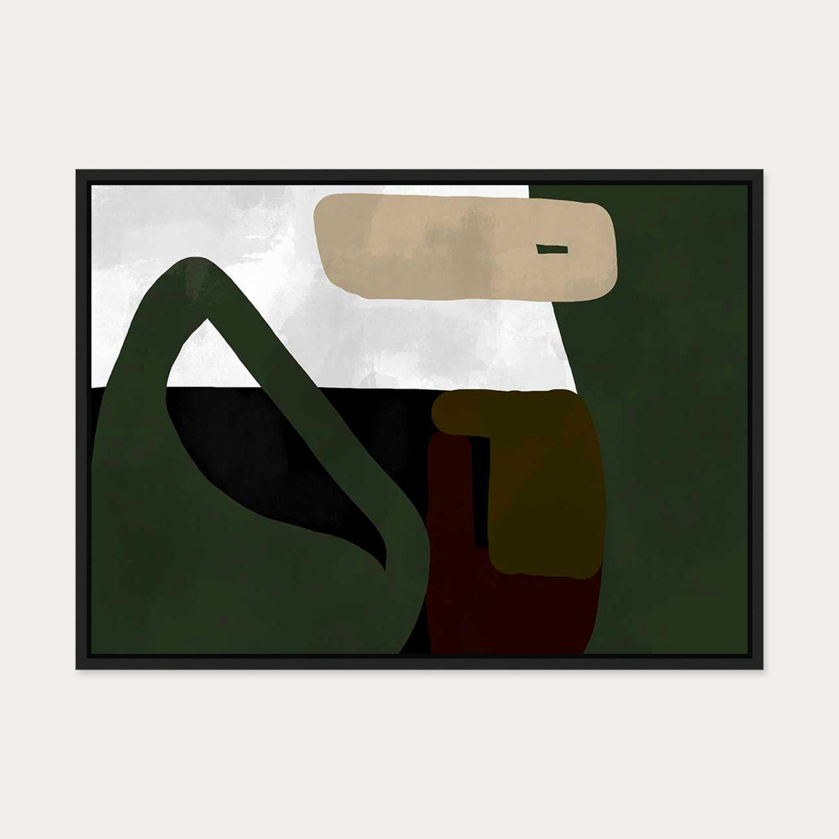 Abstraction III Canvas Art — 50 x 70 cm — Black Frame