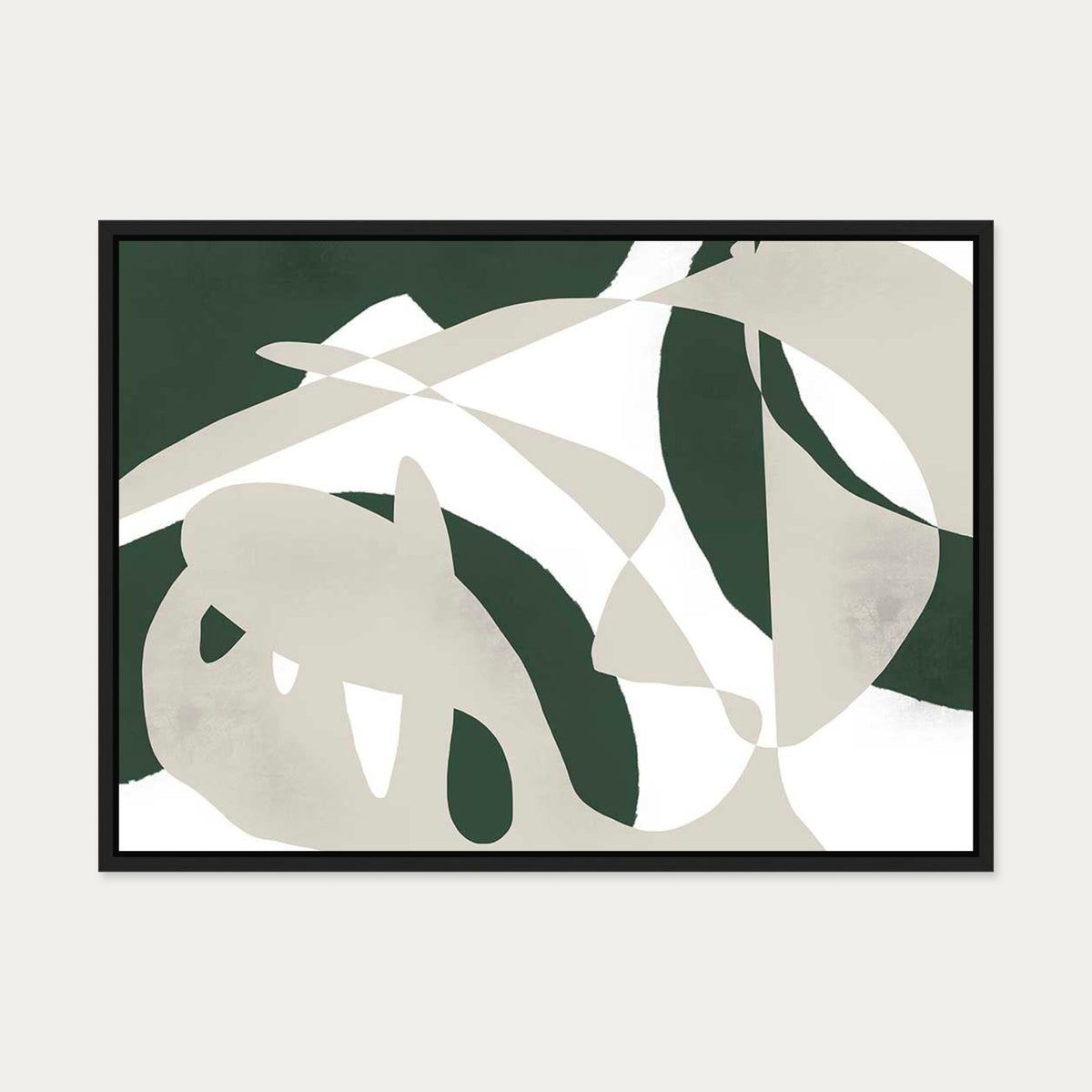 Modern Bauhaus Canvas Art — 50 x 70 cm — Black Frame