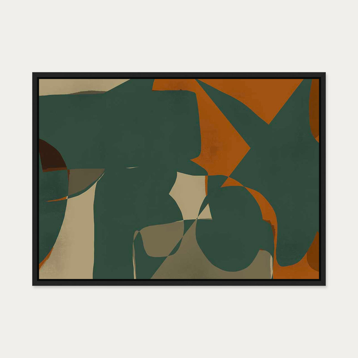 Jungle Botanical Canvas Art — 50 x 70 cm — Black Frame