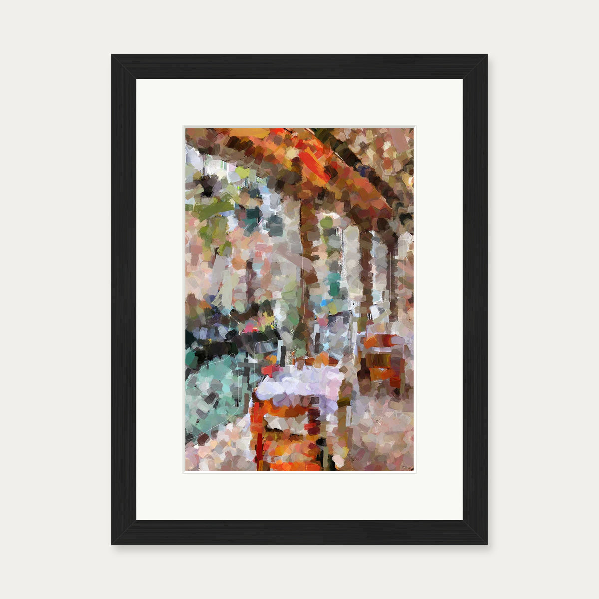 Table For Two Art Print — 30 x 40 cm — Black Frame