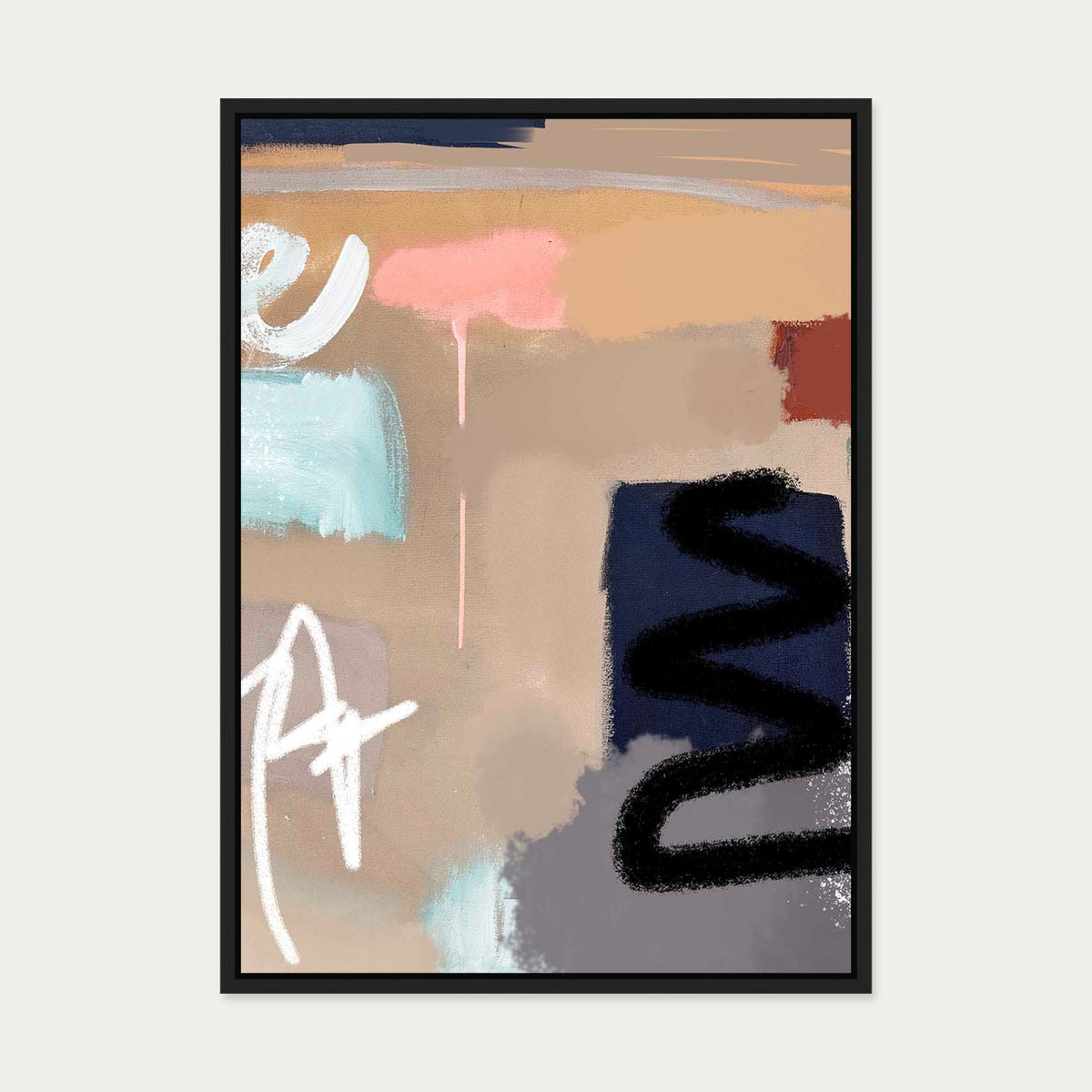 Solace Canvas Art — 50 x 70 cm — Black Frame