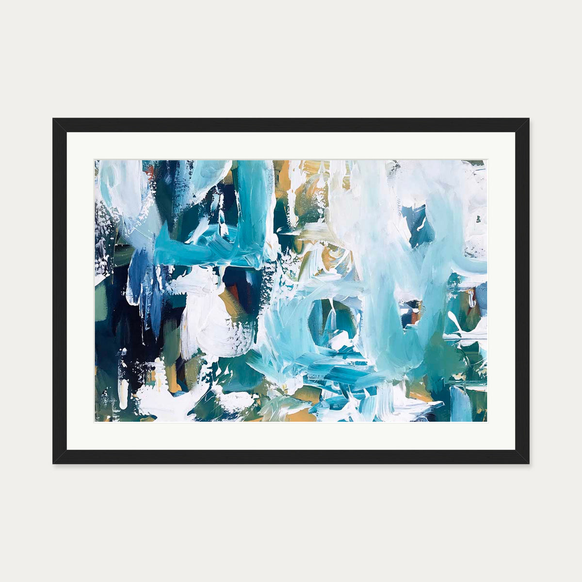 Abstract 105 Art Print — 50 x 70 cm — Black Frame