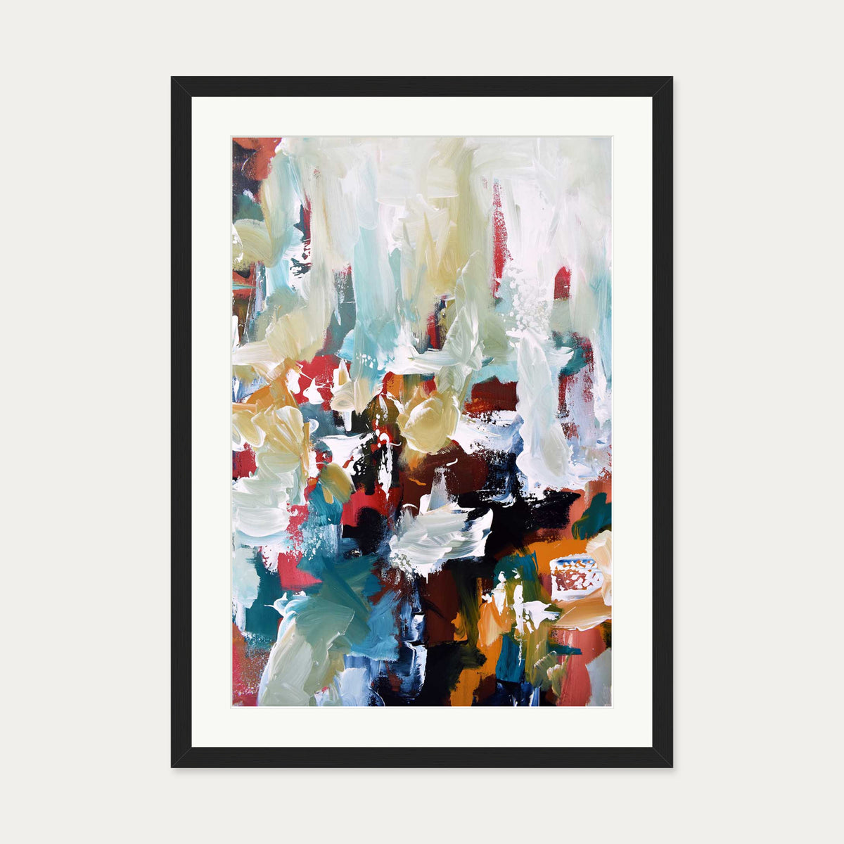 Abstract 108 Art Print — 50 x 70 cm — Black Frame