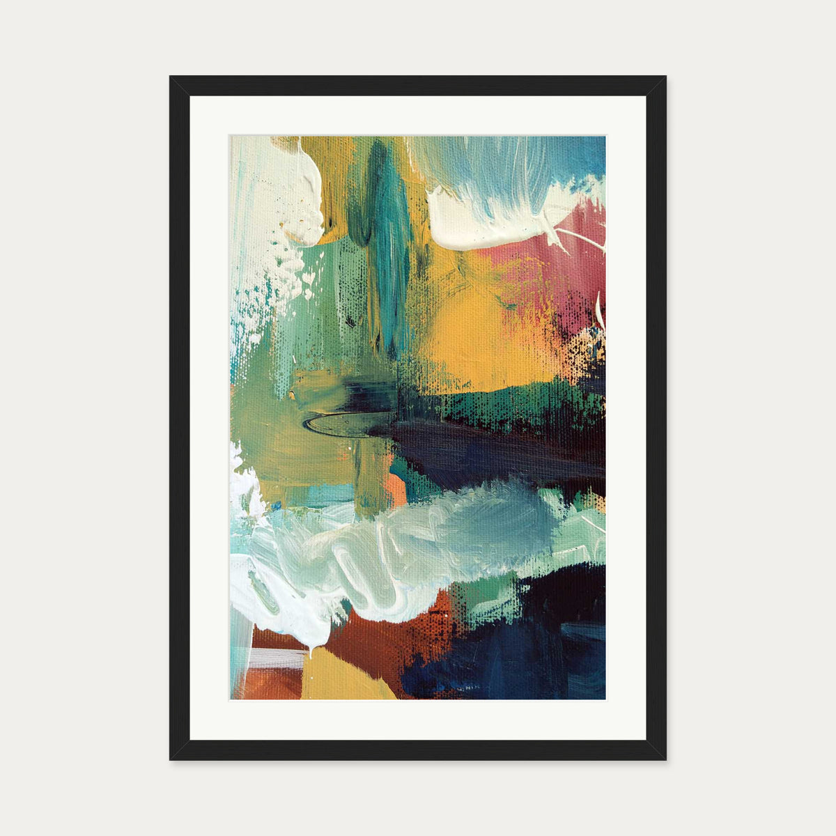 Abstract 37 Art Print — 50 x 70 cm — Black Frame