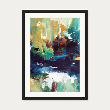Abstract 43 Art Print — 50 x 70 cm — Black Frame