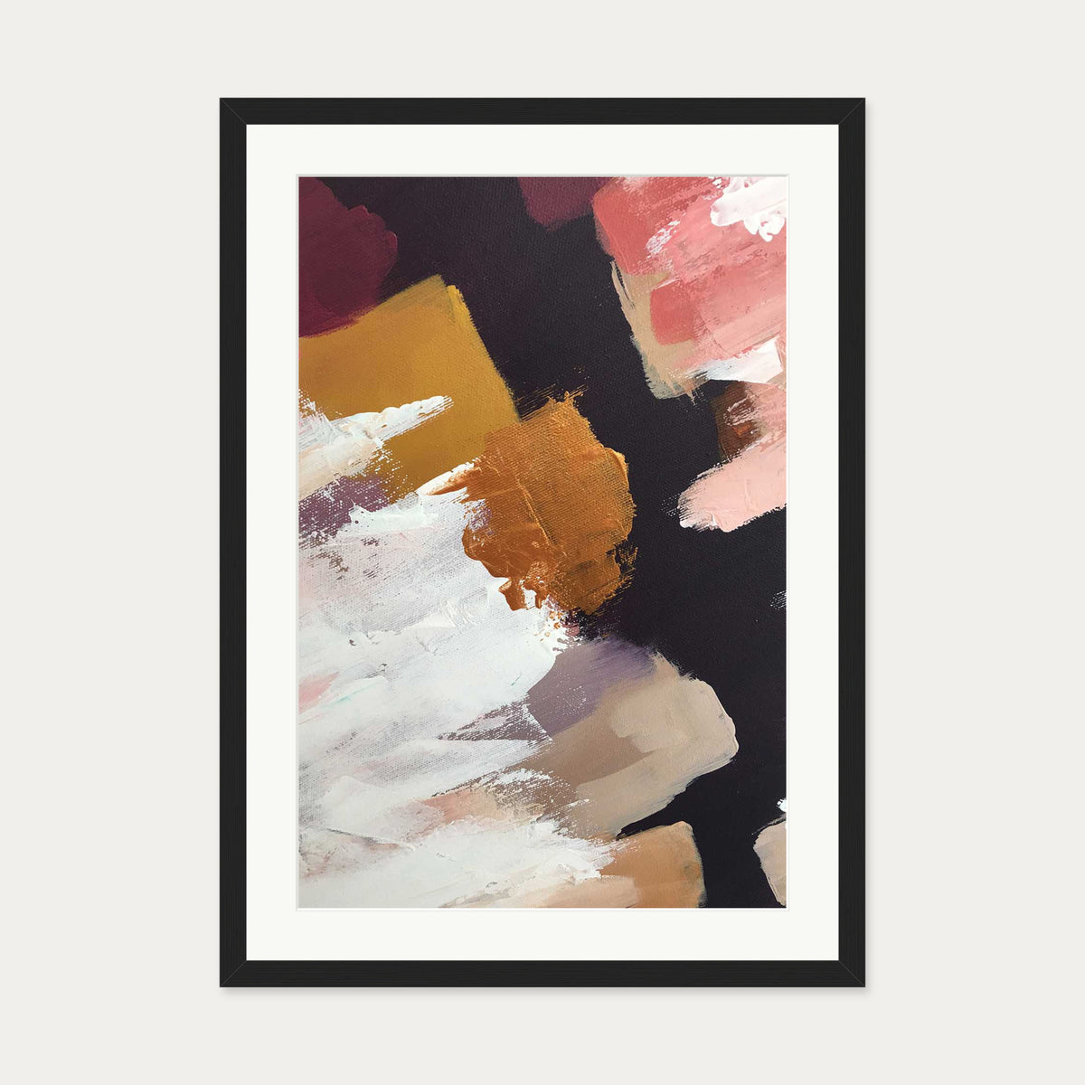 Abstract 50 Art Print — 50 x 70 cm — Black Frame