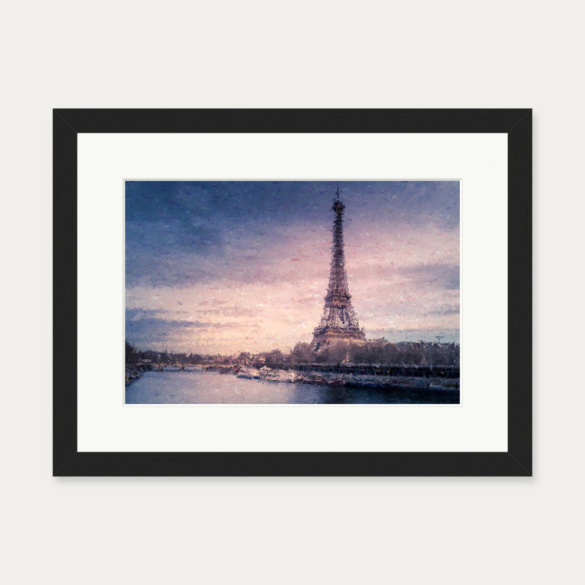 Romance In Paris Art Print — 30 x 40 cm — Black Frame
