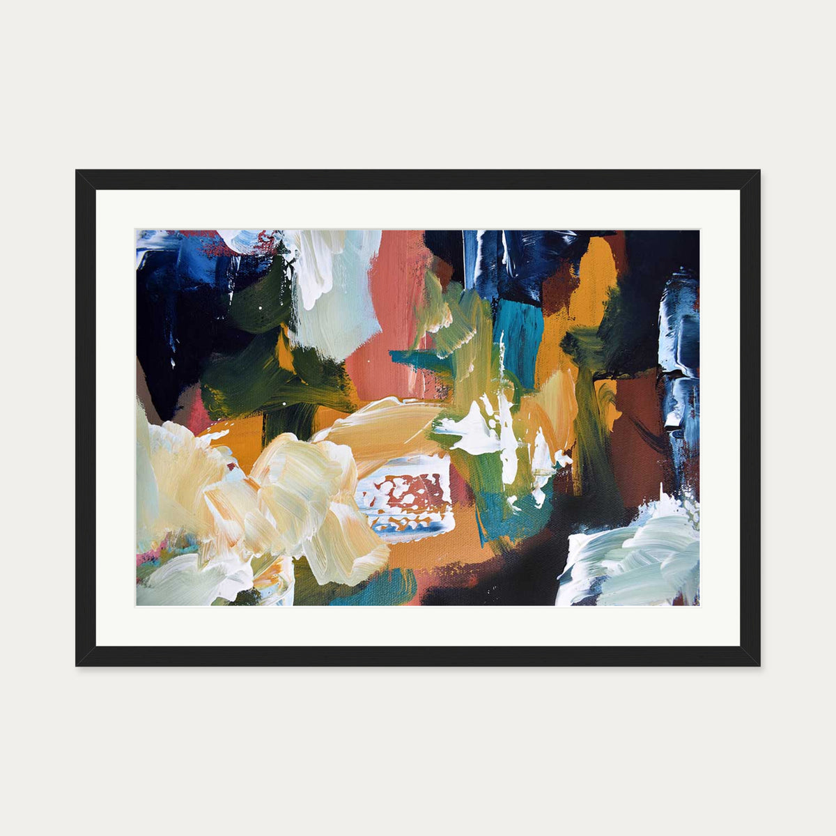 Abstract 109 Art Print — 50 x 70 cm — Black Frame