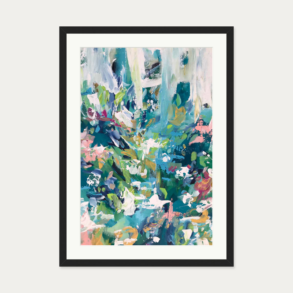 Abstract 110 Art Print — 50 x 70 cm — Black Frame