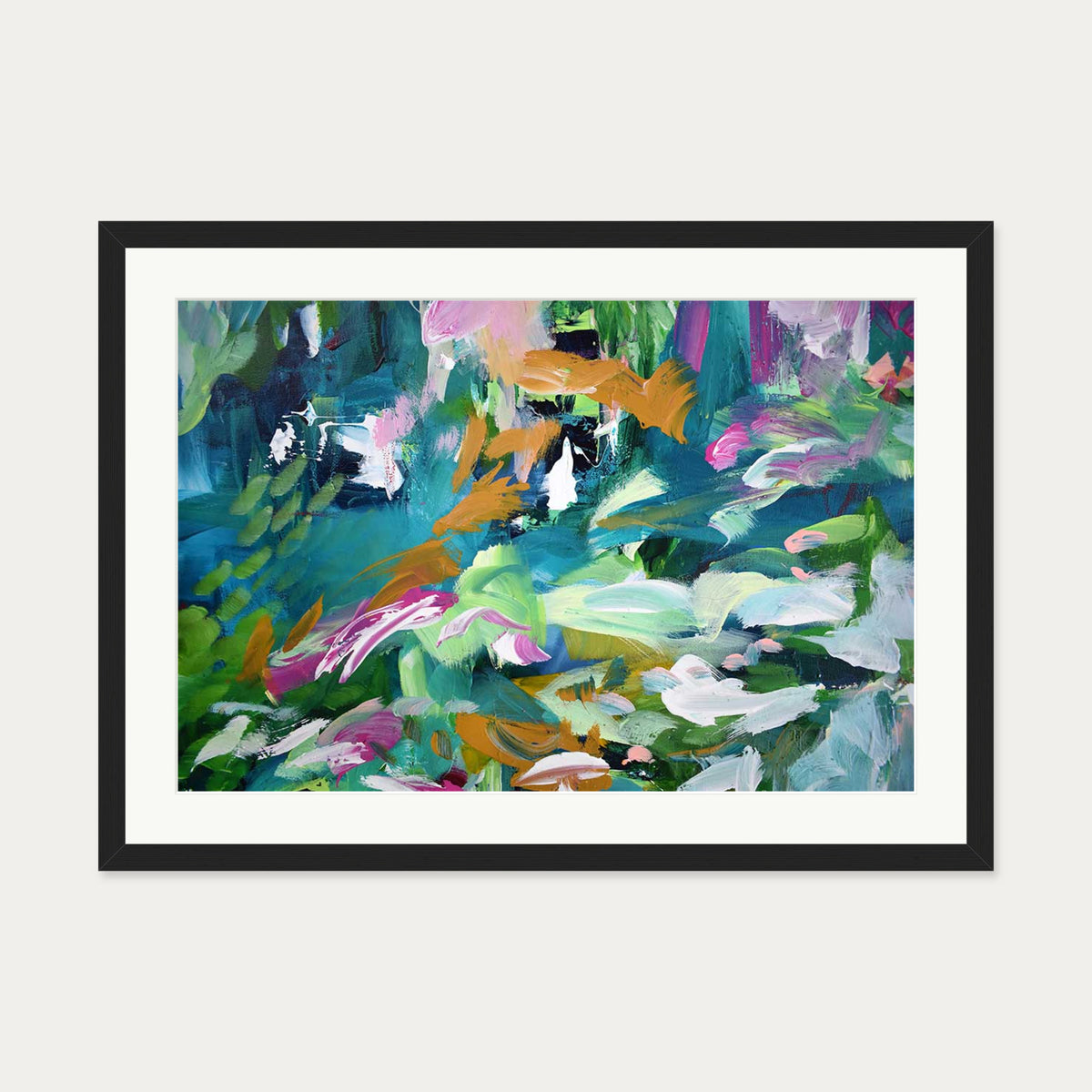 Abstract 142 Art Print — 50 x 70 cm — Black Frame