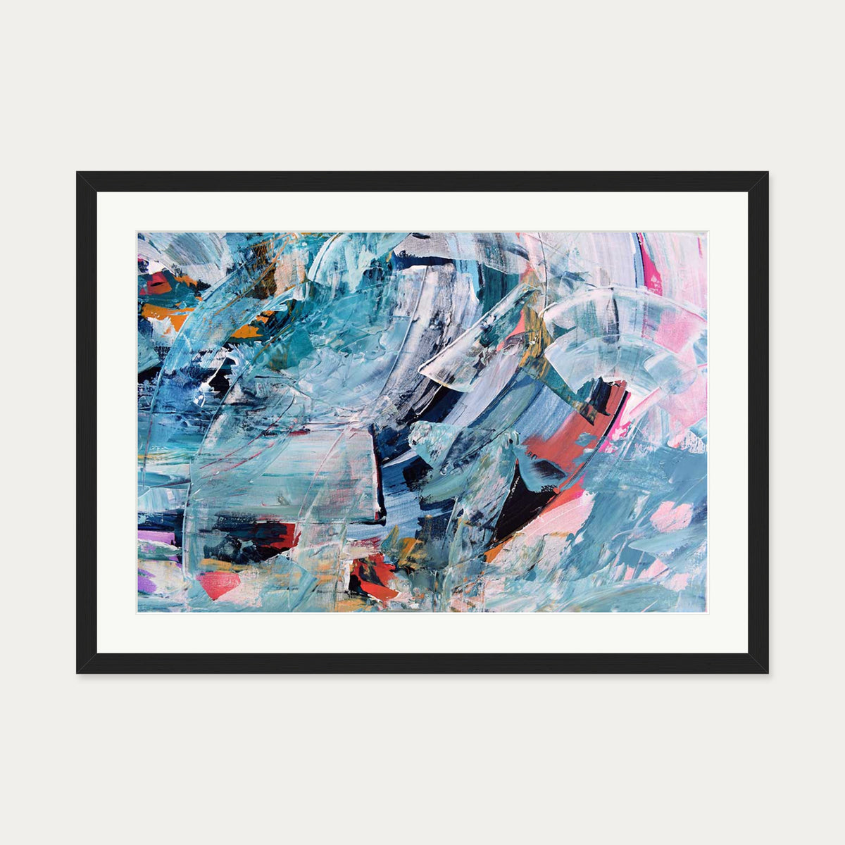 Abstract 173 Art Print — 50 x 70 cm — Black Frame