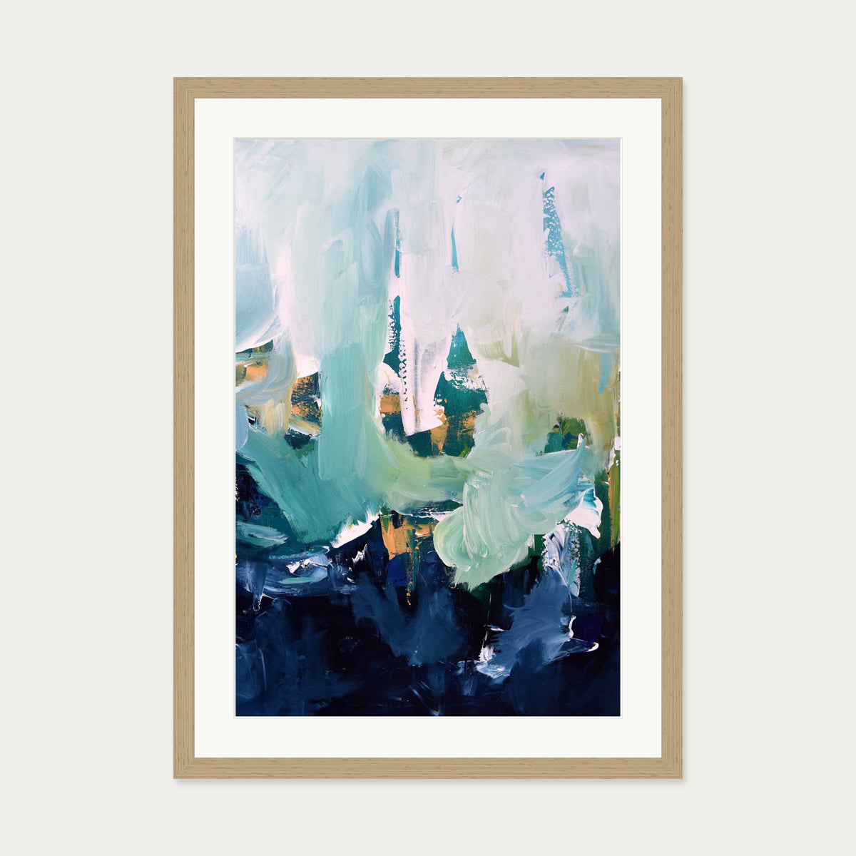 Abstract 175 Art Print — 50 x 70 cm — Oak Frame