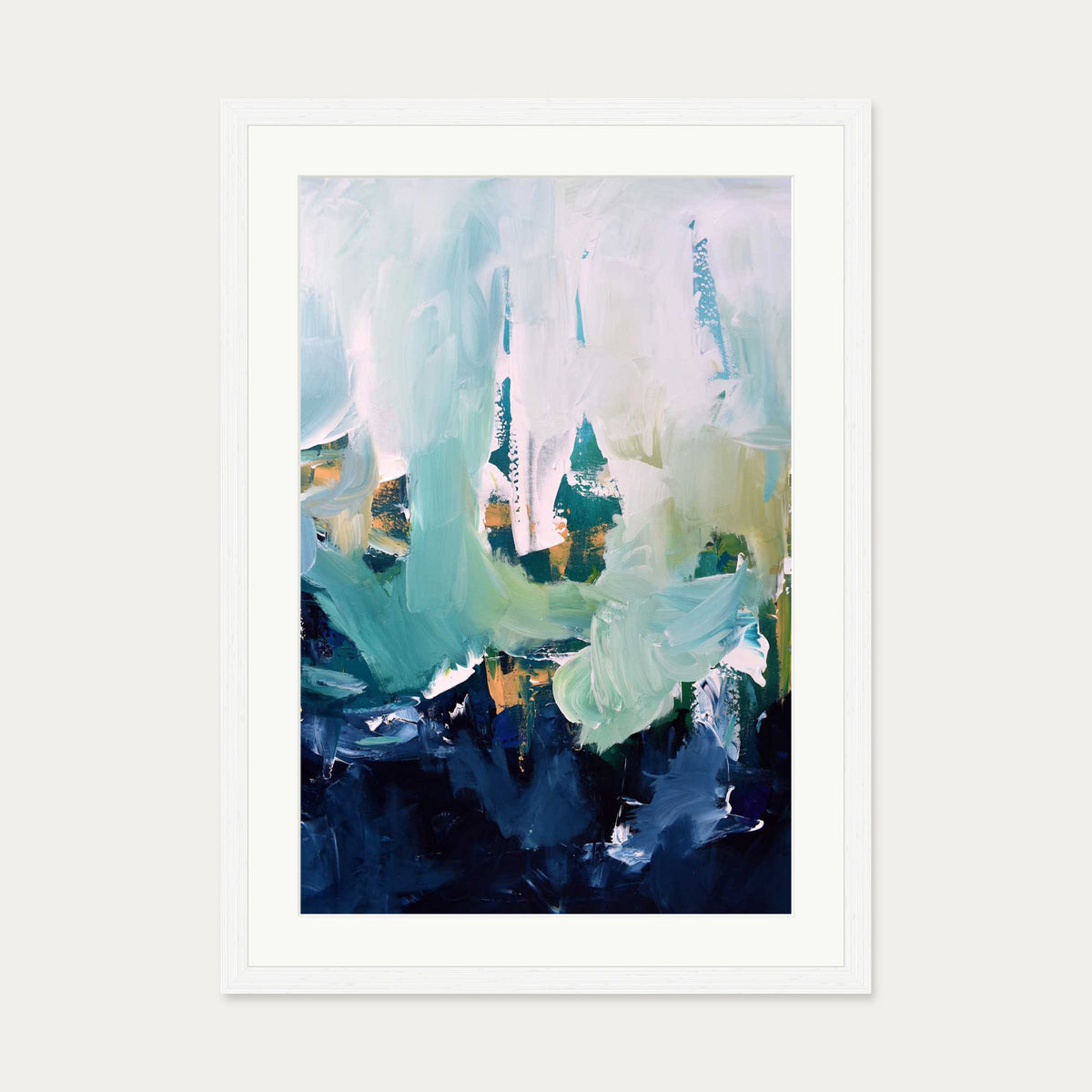 Abstract 175 Art Print — 50 x 70 cm — White Frame