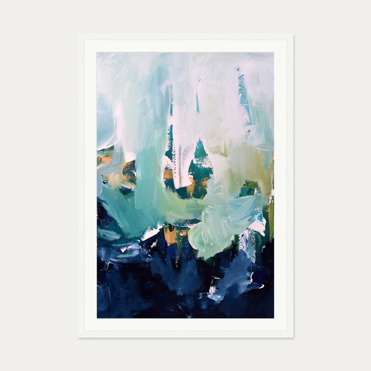 Abstract 175 Art Print — 70 x 100 cm — White Frame