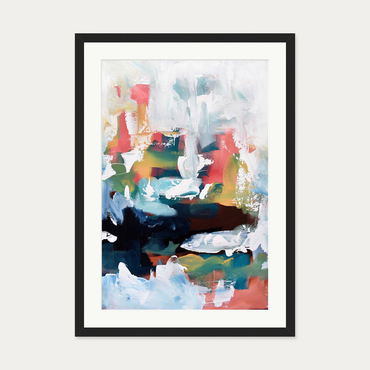 Abstract 190 Art Print — 50 x 70 cm — Black Frame