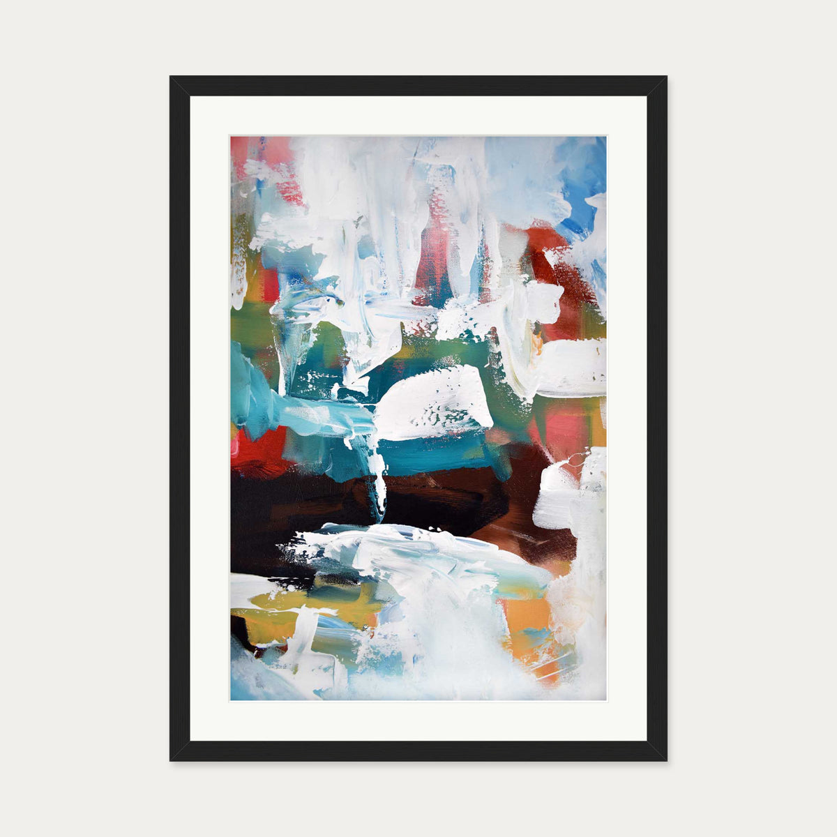 Abstract 191 Art Print — 50 x 70 cm — Black Frame