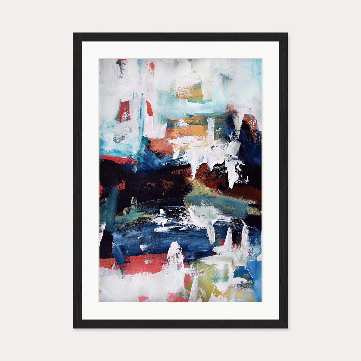 Abstract 197 Art Print — 50 x 70 cm — Black Frame