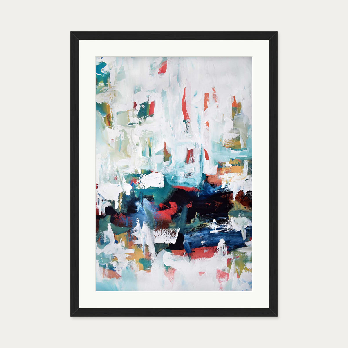 Abstract 198 Art Print — 50 x 70 cm — Black Frame